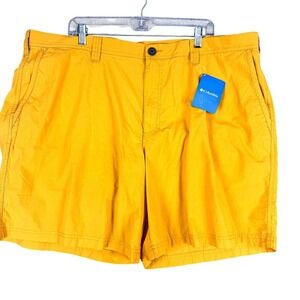 Columbia Shorts Mens 44 Gold Washed Out Chino Modern Classic 44x8 NEW